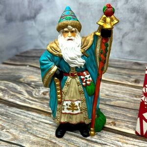 NWT Traditions Santa figurine holding staff​​
